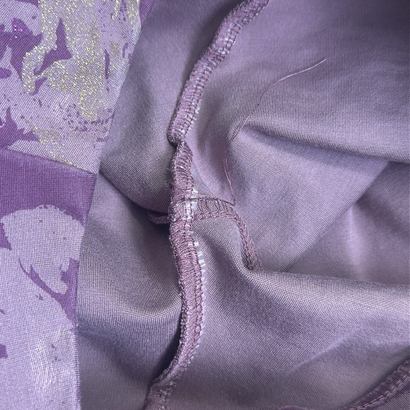 Soft Surroundings Women’s Size Medium Pull On Ponte Pants Purple Gold Floral - Picture 7 of 12